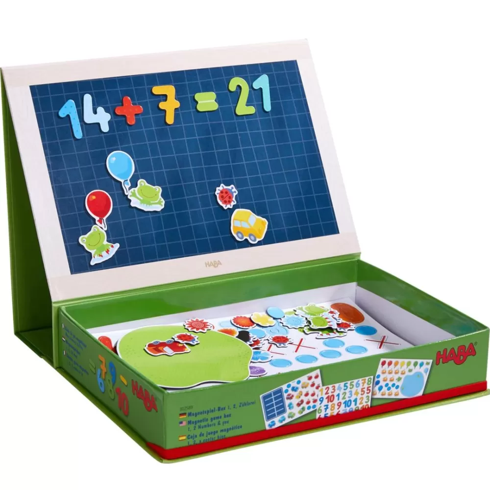 HABA 1, 2 Numbers & You Magnetic 158 Piece Game Box< Travel + Magnetic Games