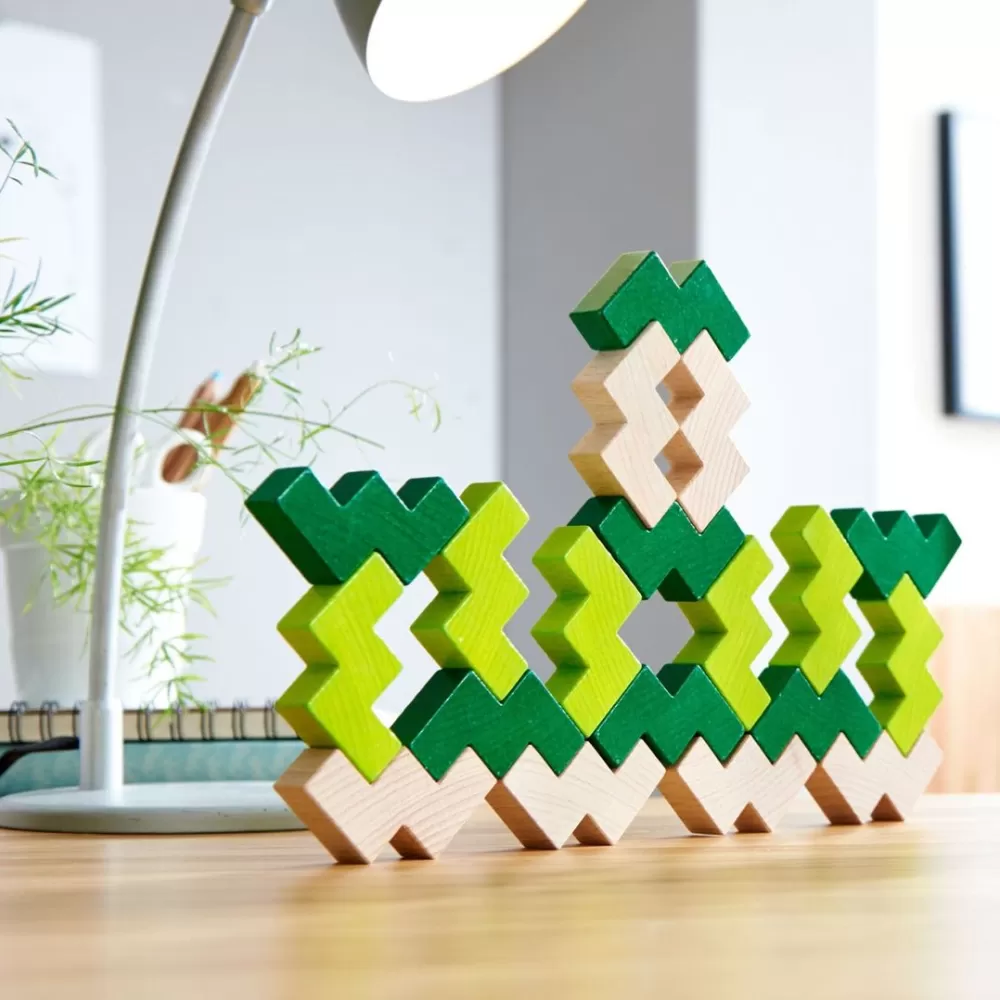 HABA 3D Viridis Wooden Stacking Game< Shape Sorters + Stacking Toys