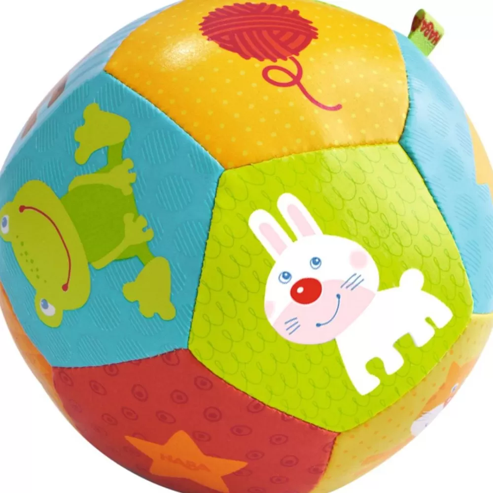 HABA Animal Friends, 4 1/2" Soft Baby Ball< Plush Baby Toys