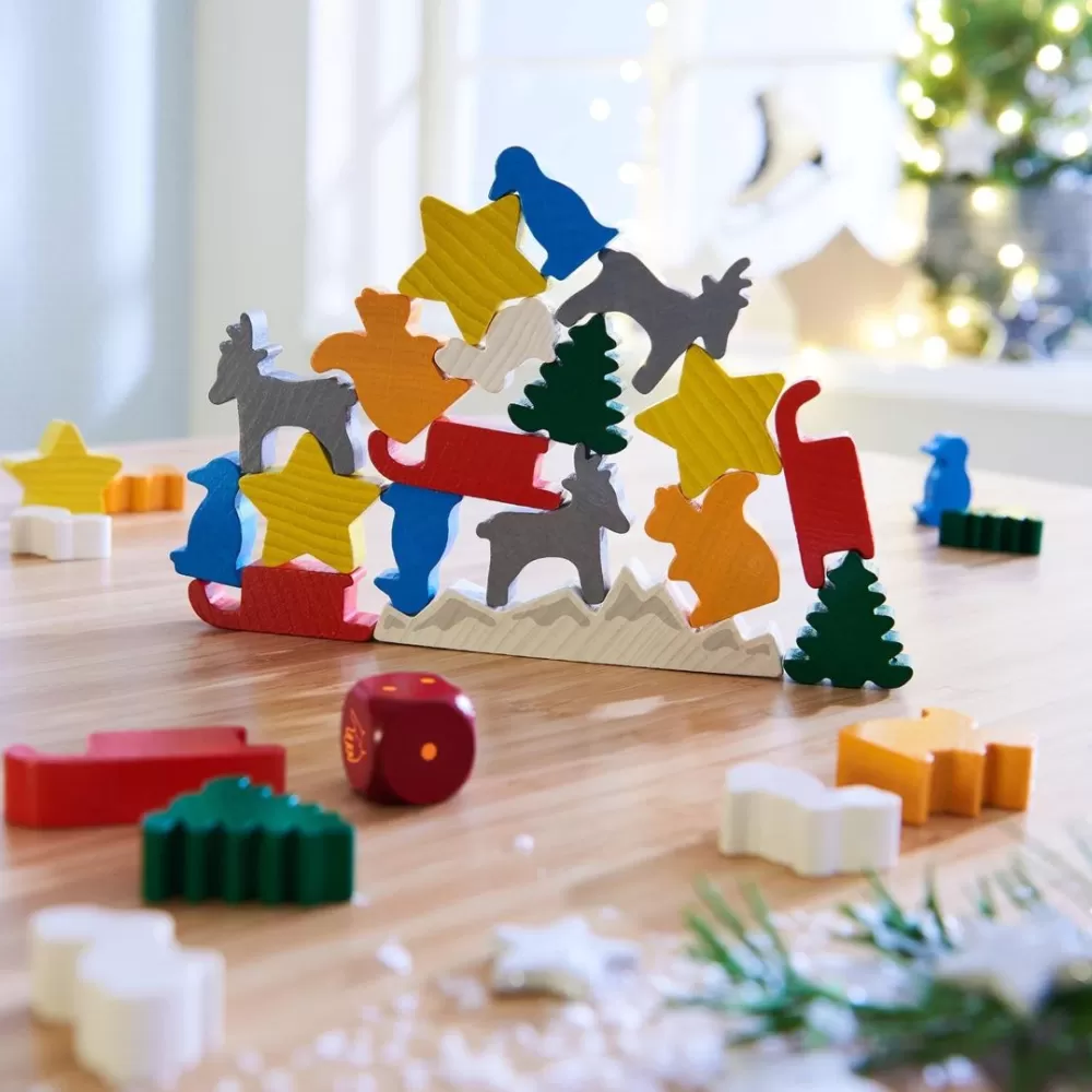 HABA Animal Upon Animal Christmas Stacking Game< Family Games