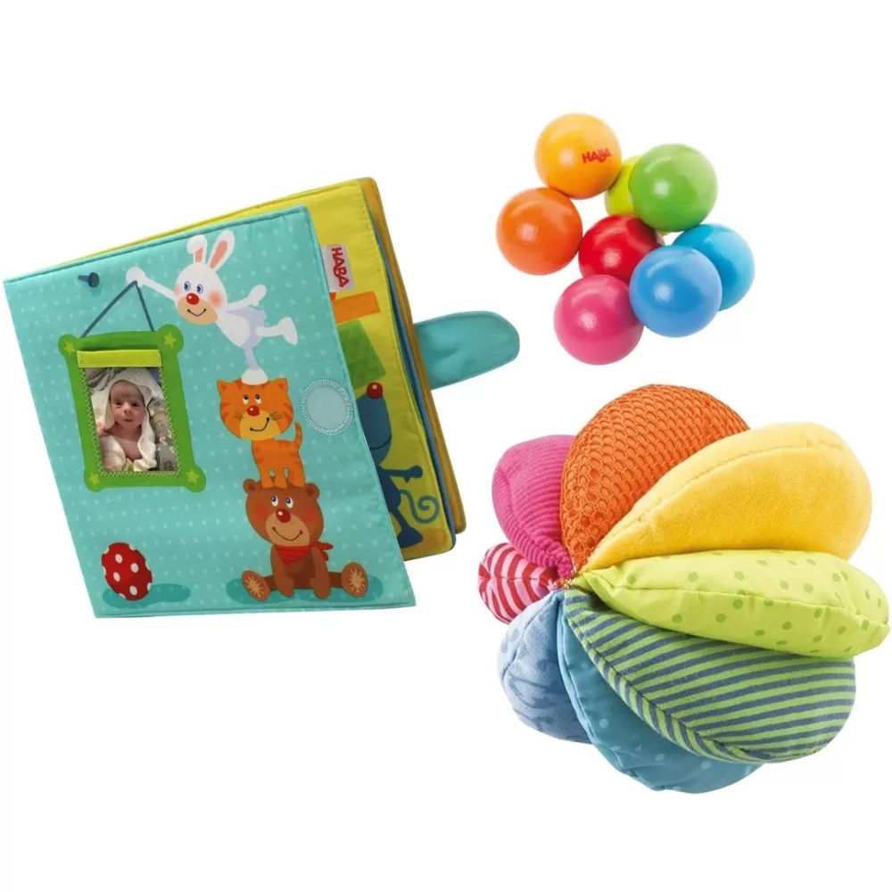 HABA Baby Toys Gift Set Bundle< Grasping + Teething Toys