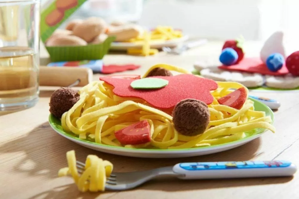 HABA Biofino Spaghetti Bolognese Soft Play Food< Pretend Play Food