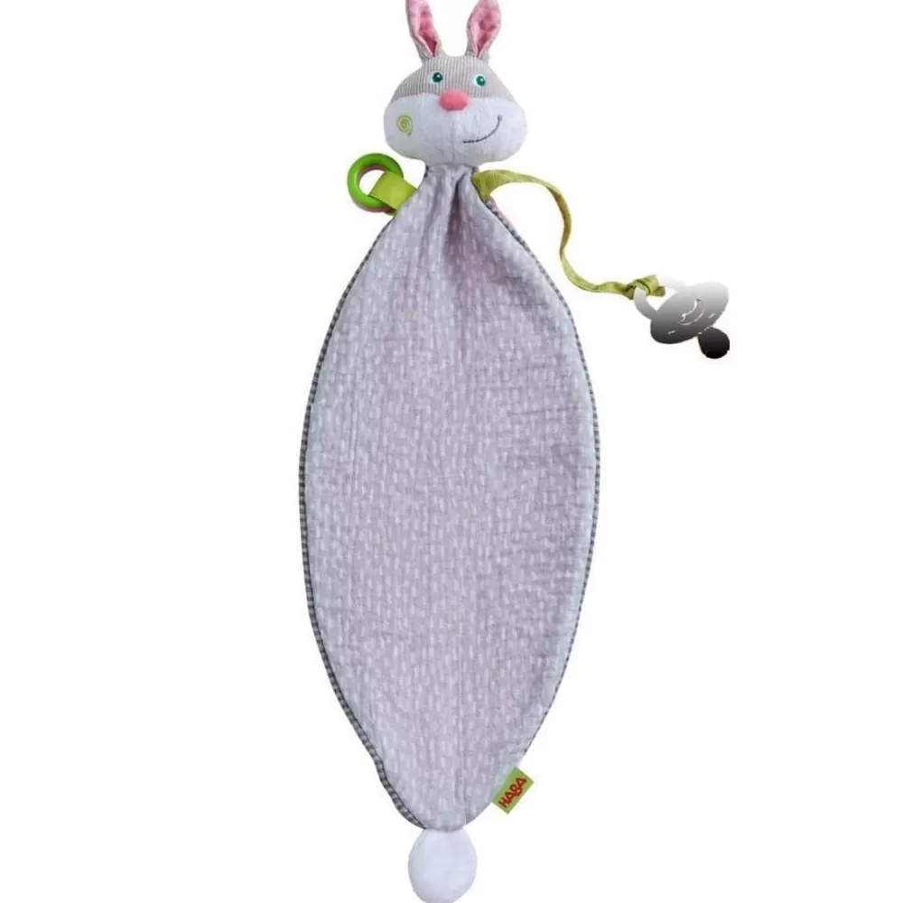 HABA Bunny Lovey Baby Blankie< Plush Baby Toys