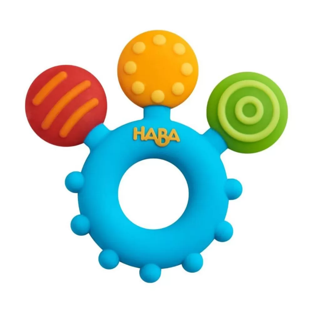 HABA Color Play Silicone Teether< Grasping + Teething Toys