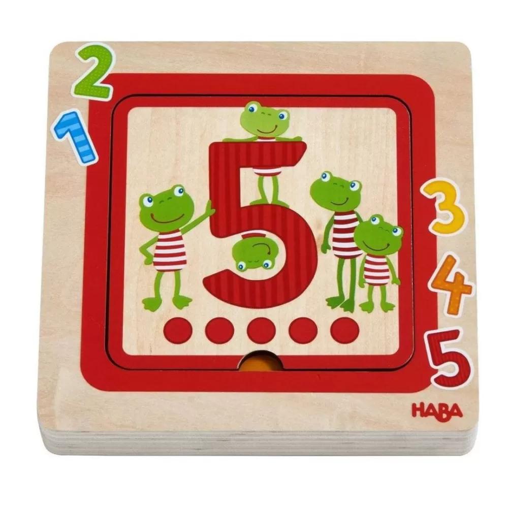 HABA Counting Friends Wood Layering Puzzle 1 To 5< Puzzles