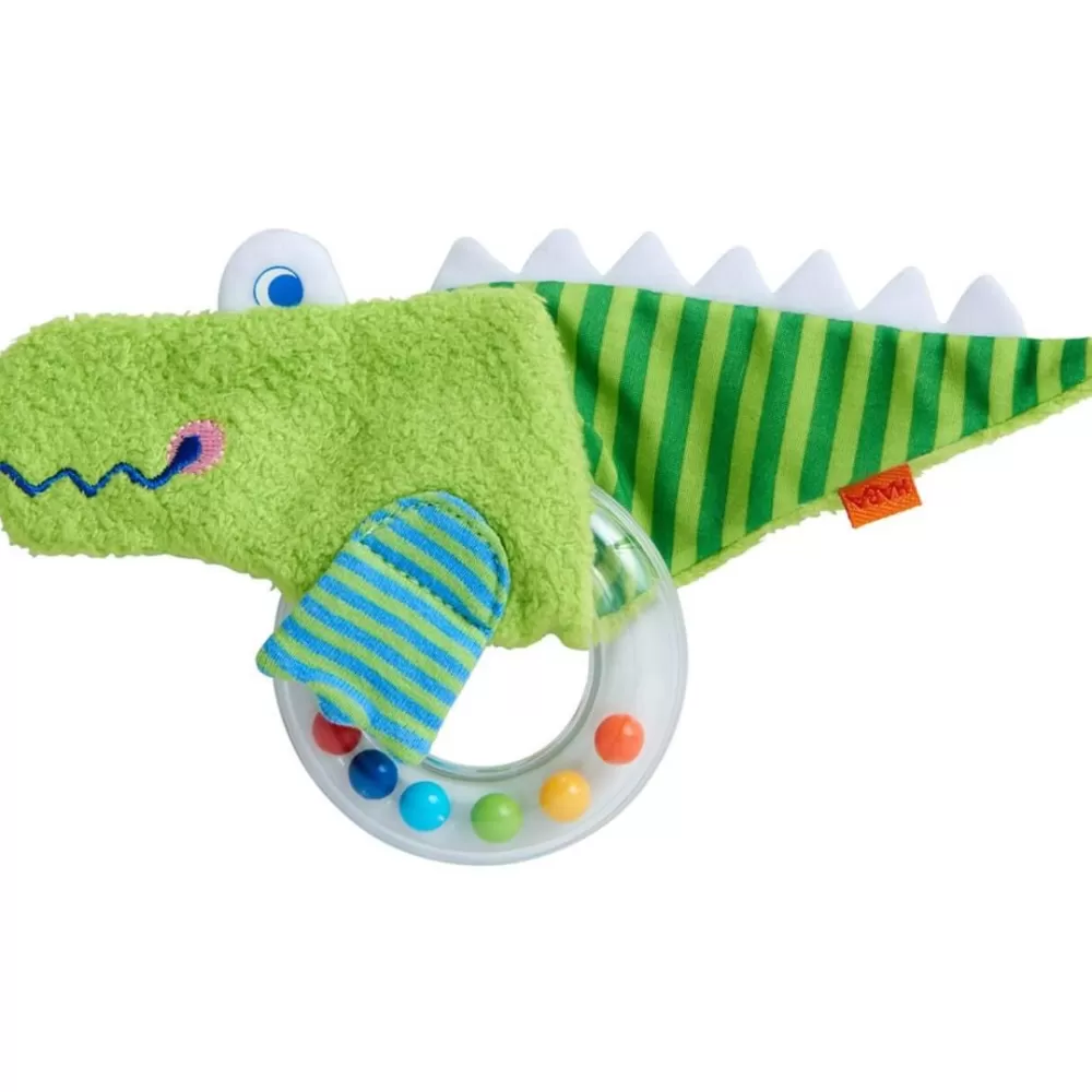 HABA Crocodile Rattle With Removable Teething Ring< Grasping + Teething Toys