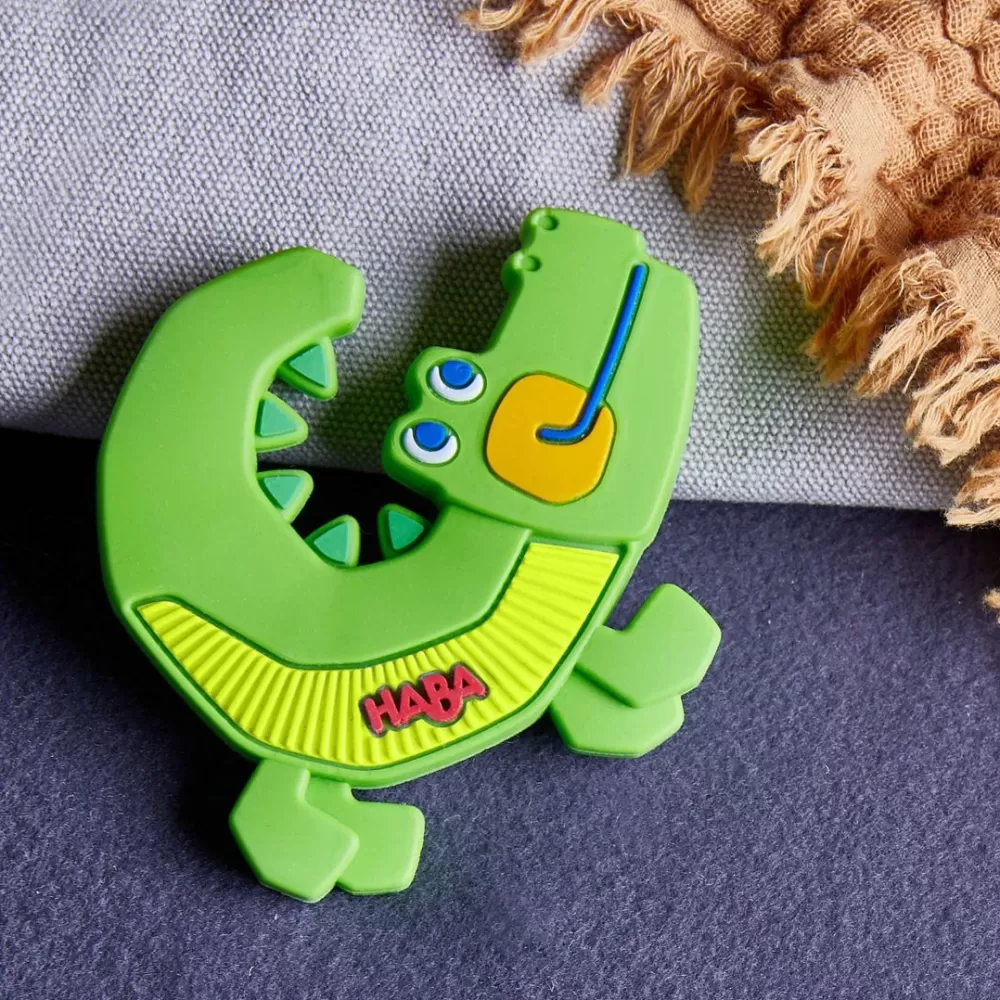 HABA Crocodile Silicone Teething Toy< Grasping + Teething Toys