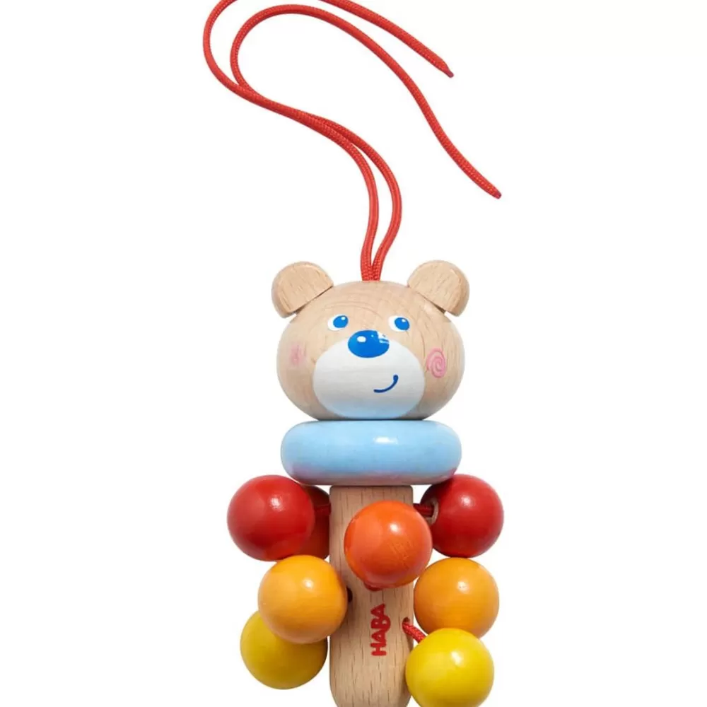 HABA Dangling Figure Bear Stroller & Crib Toy< Play Gyms, Play Mats + Accessories