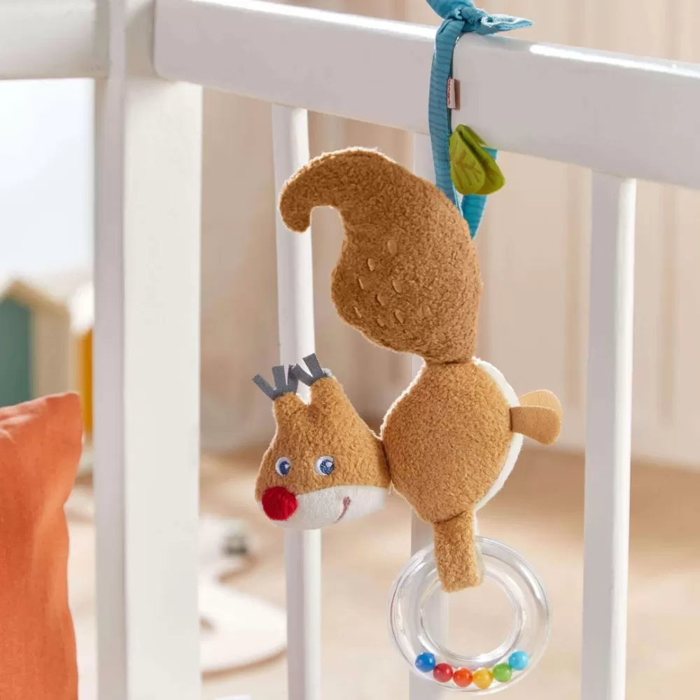 HABA Dangling Figure Forest Friends Squirrel< Hanging Baby Toys + Mobiles