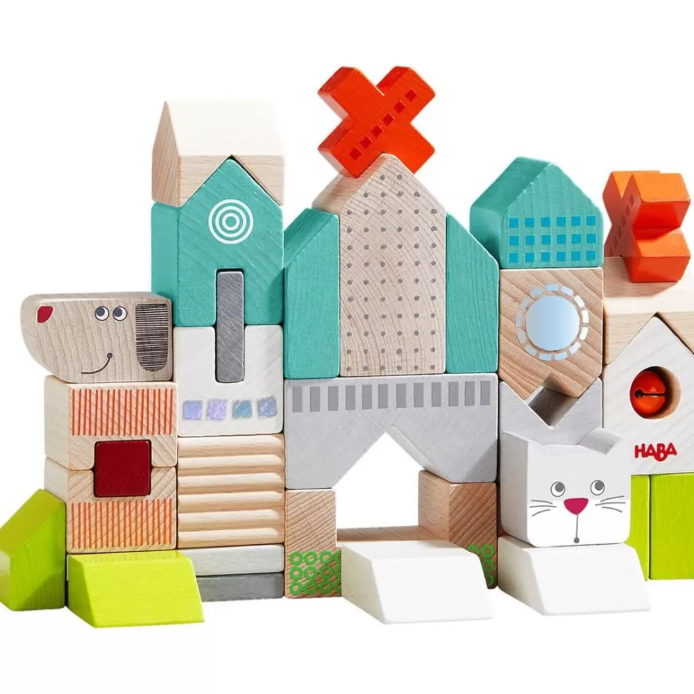 HABA Dog And Cat Building Block Set< Wooden Building Blocks