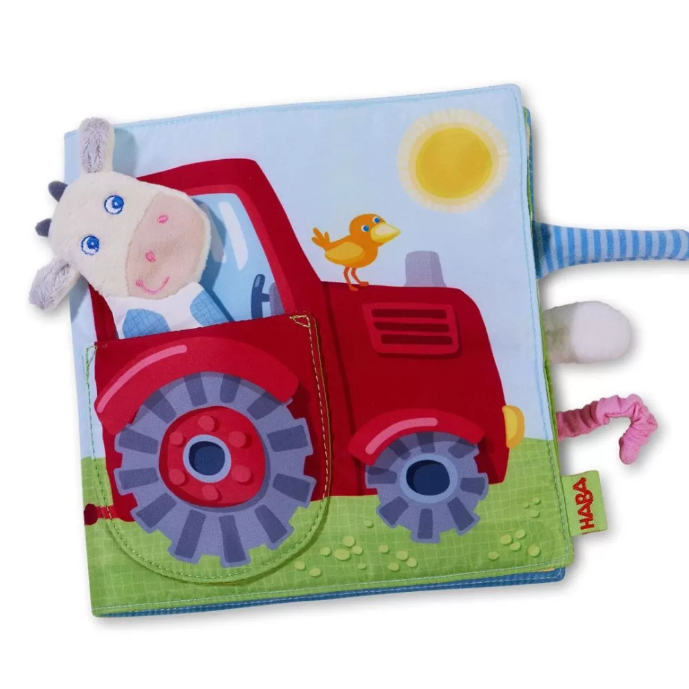 HABA Down On The Farm Soft Book With Cow Puppet< Puppets