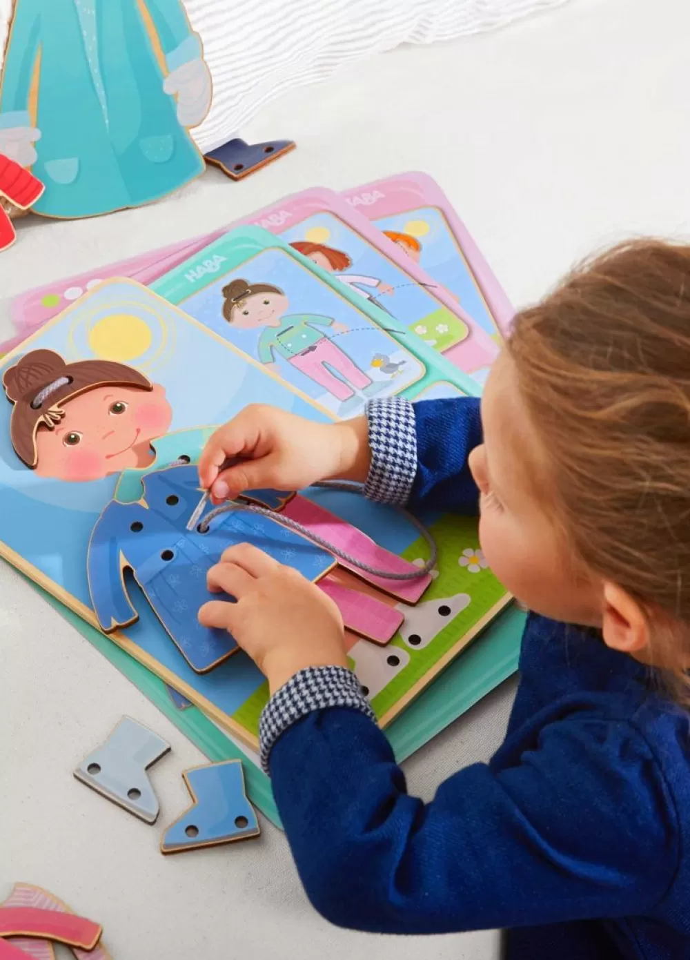 HABA Dress Me Threading & Lacing Game< Lacing Toys + Motor Skills