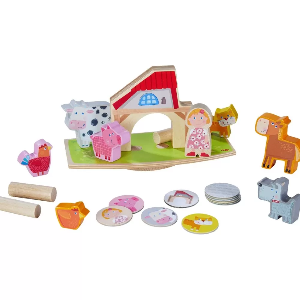 HABA Farm Balancing Act Stacking Game< Wooden Stacking Toys & Arranging Games