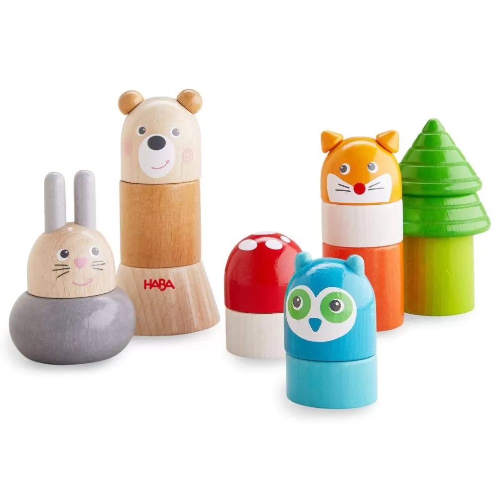 HABA Forest Animals Wooden Stacking Toy< Shape Sorters + Stacking Toys