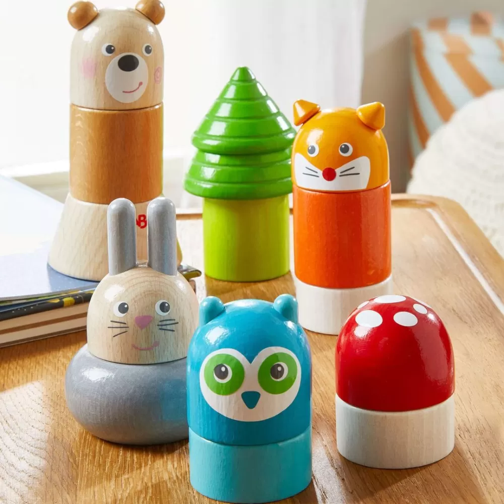 HABA Forest Animals Wooden Stacking Toy< Shape Sorters + Stacking Toys