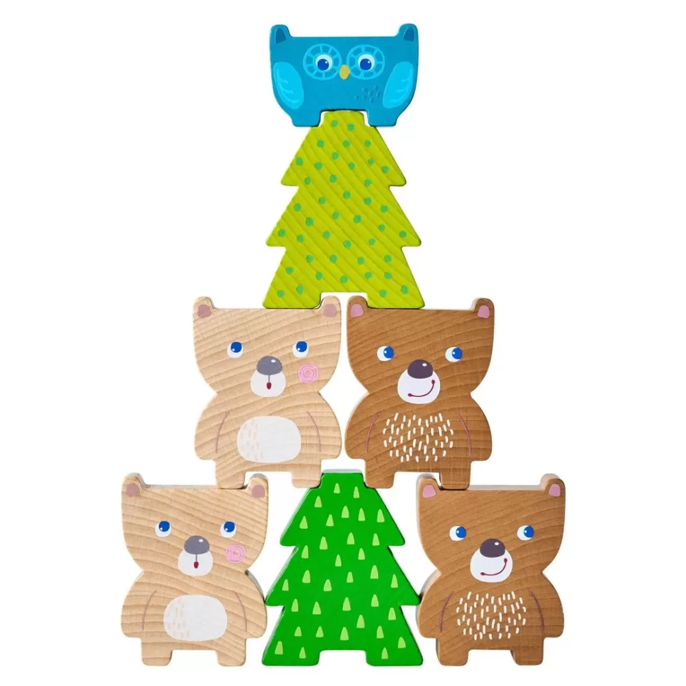 HABA Forest Friends Stacking Toy< Wooden Building Blocks