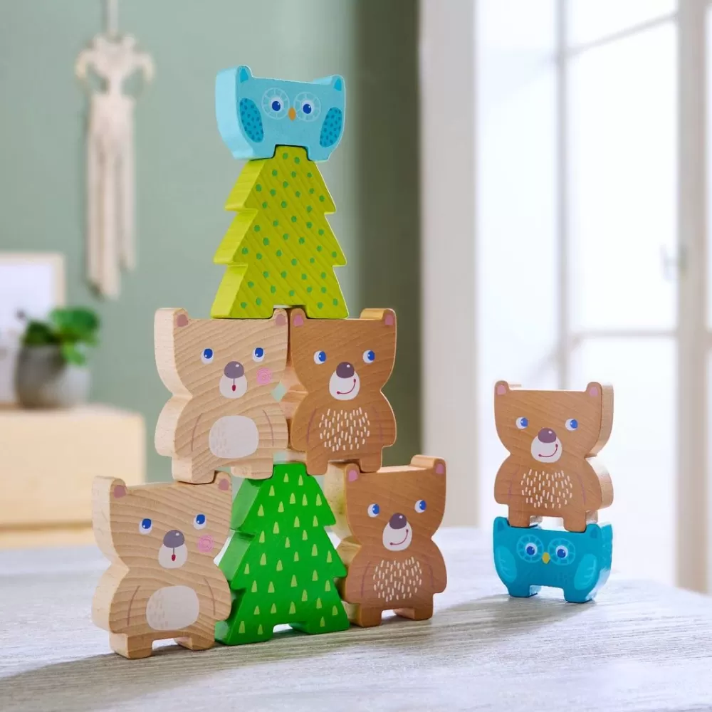 HABA Forest Friends Stacking Toy< Wooden Building Blocks