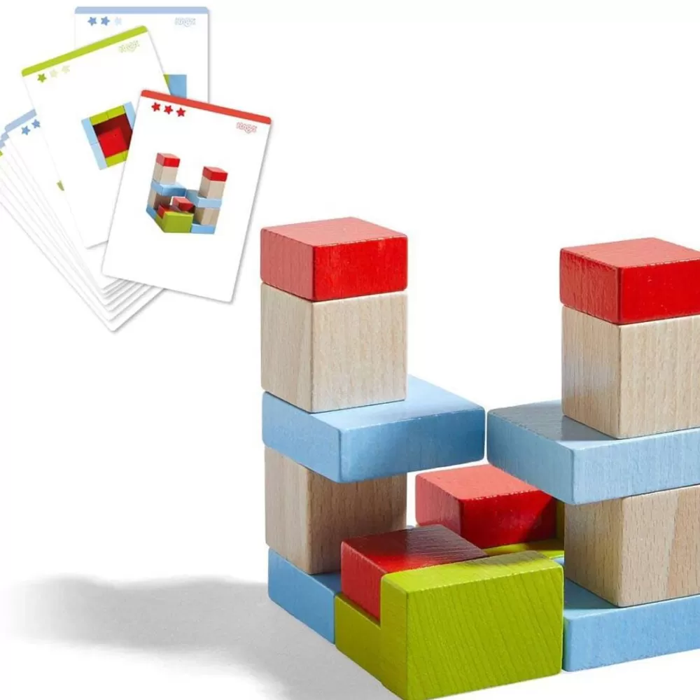 HABA Four By Four 3D Arranging Game Wooden Building Blocks< Arranging Games