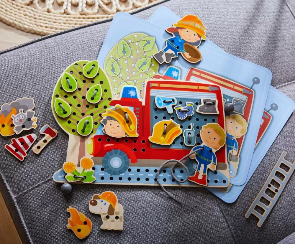 HABA In Action! Threading & Lacing Game< Lacing Toys + Motor Skills