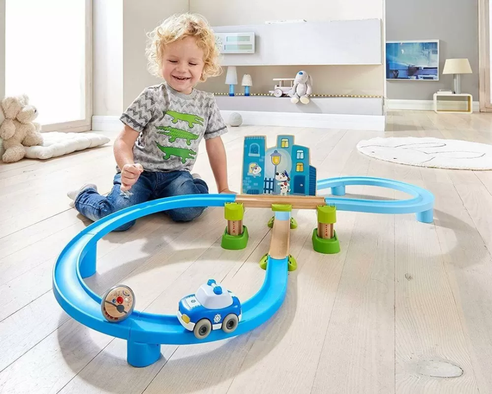 HABA Kullerbu Police Chase 16 Piece Play Set< Kullerbu Track System