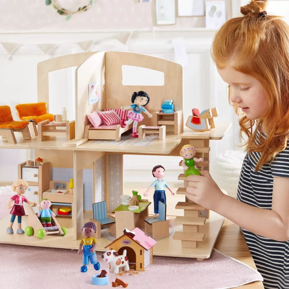 HABA Little Friends Family Fun Dollhouse Bundle With Doghouse< Little Friends Play Sets