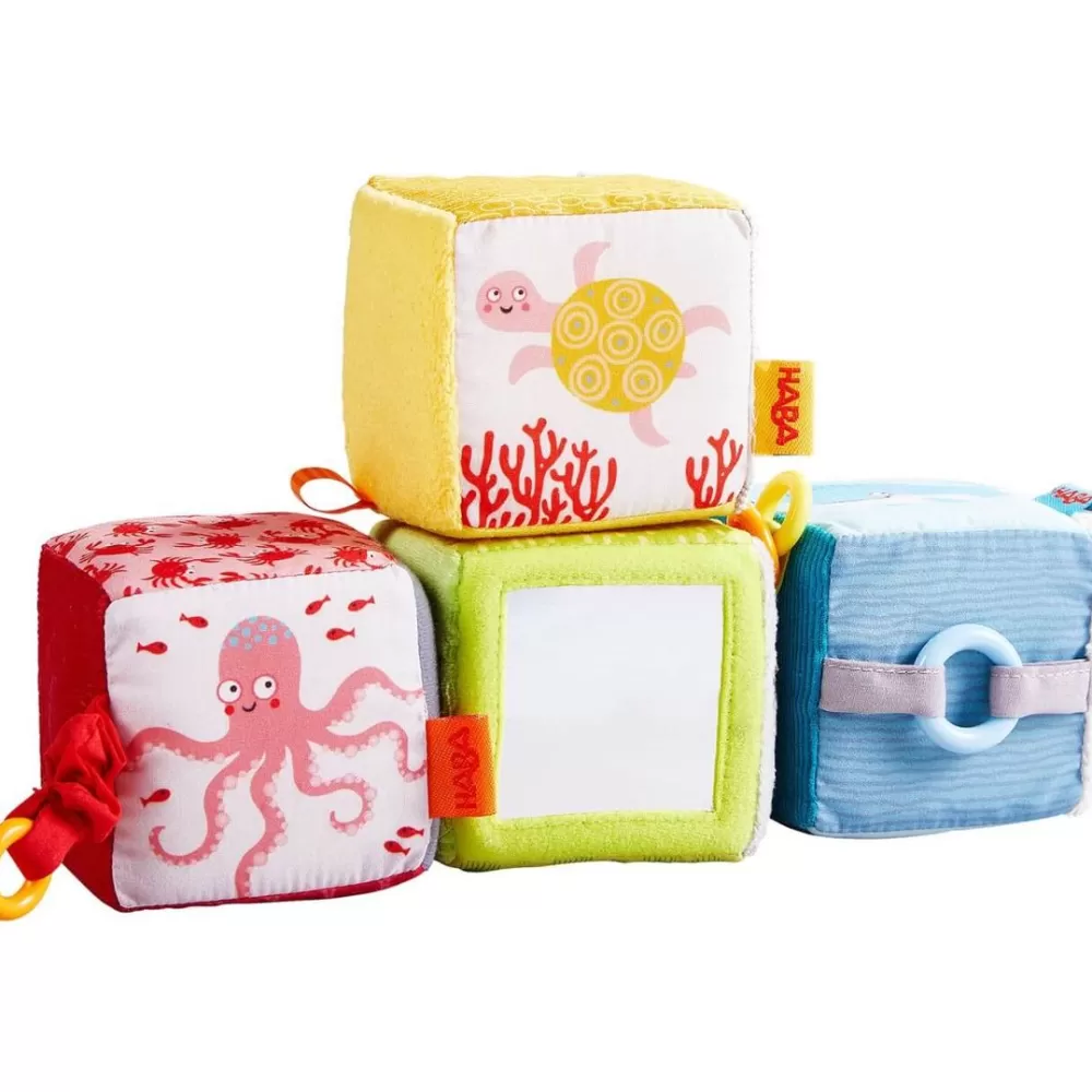 HABA Marine World Soft Baby Discovery Cubes< Plush Baby Toys