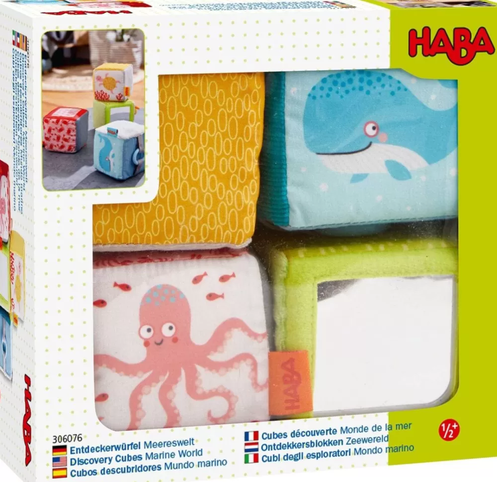 HABA Marine World Soft Baby Discovery Cubes< Plush Baby Toys