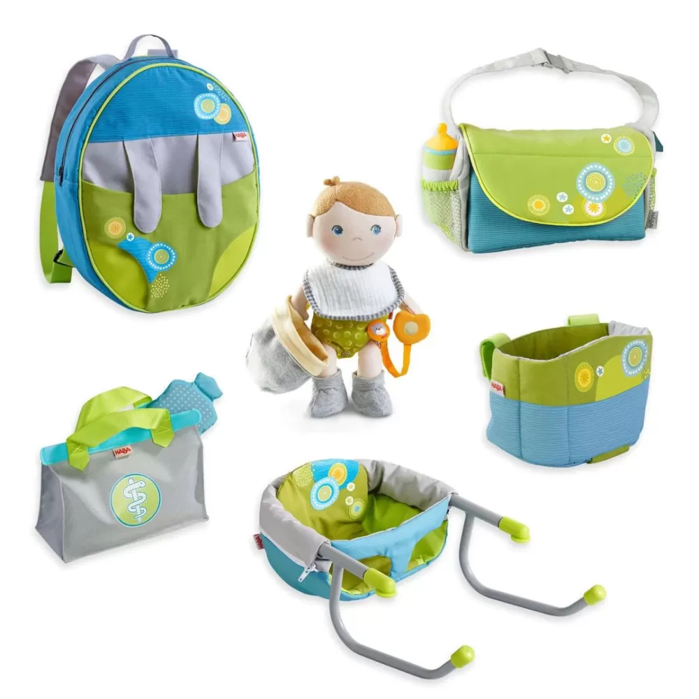 HABA Maxime On The Go: Deluxe Baby Doll Bundle< Plush Dolls