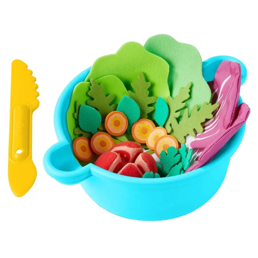 HABA Mixed Salad Bowl With Felt Veggies< Pretend Play Food