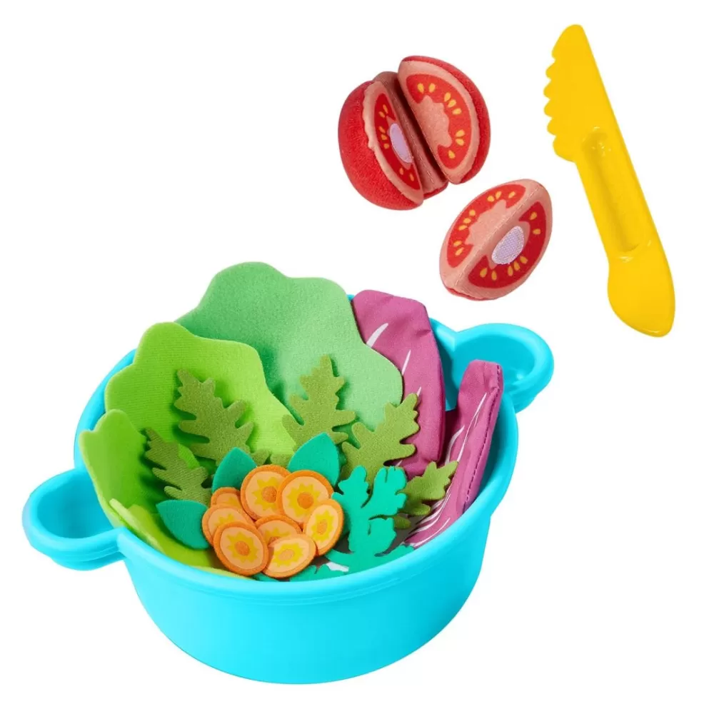 HABA Mixed Salad Bowl With Felt Veggies< Pretend Play Food