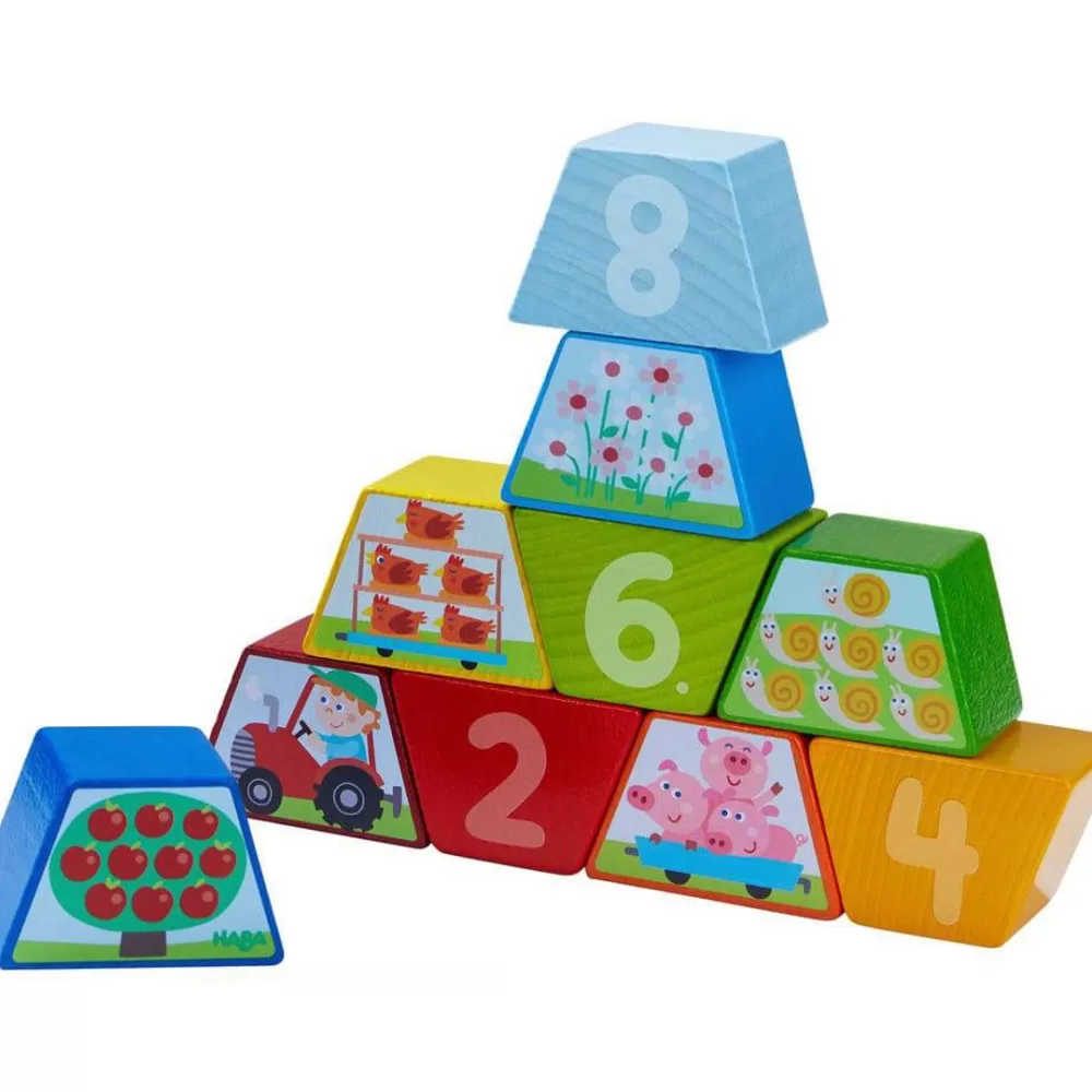 HABA Numbers Farm Wooden Arranging Game< Shape Sorters + Stacking Toys