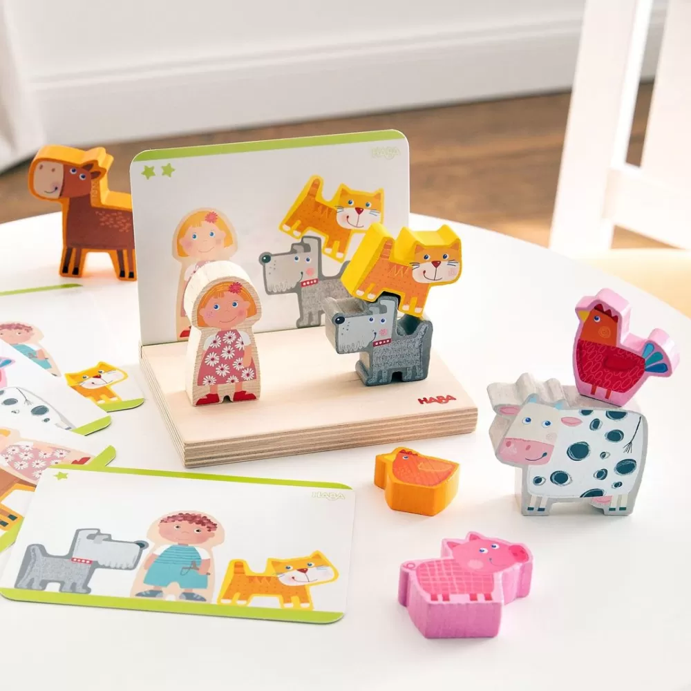 HABA On The Farm Stacking Toy< Wooden Stacking Toys & Arranging Games