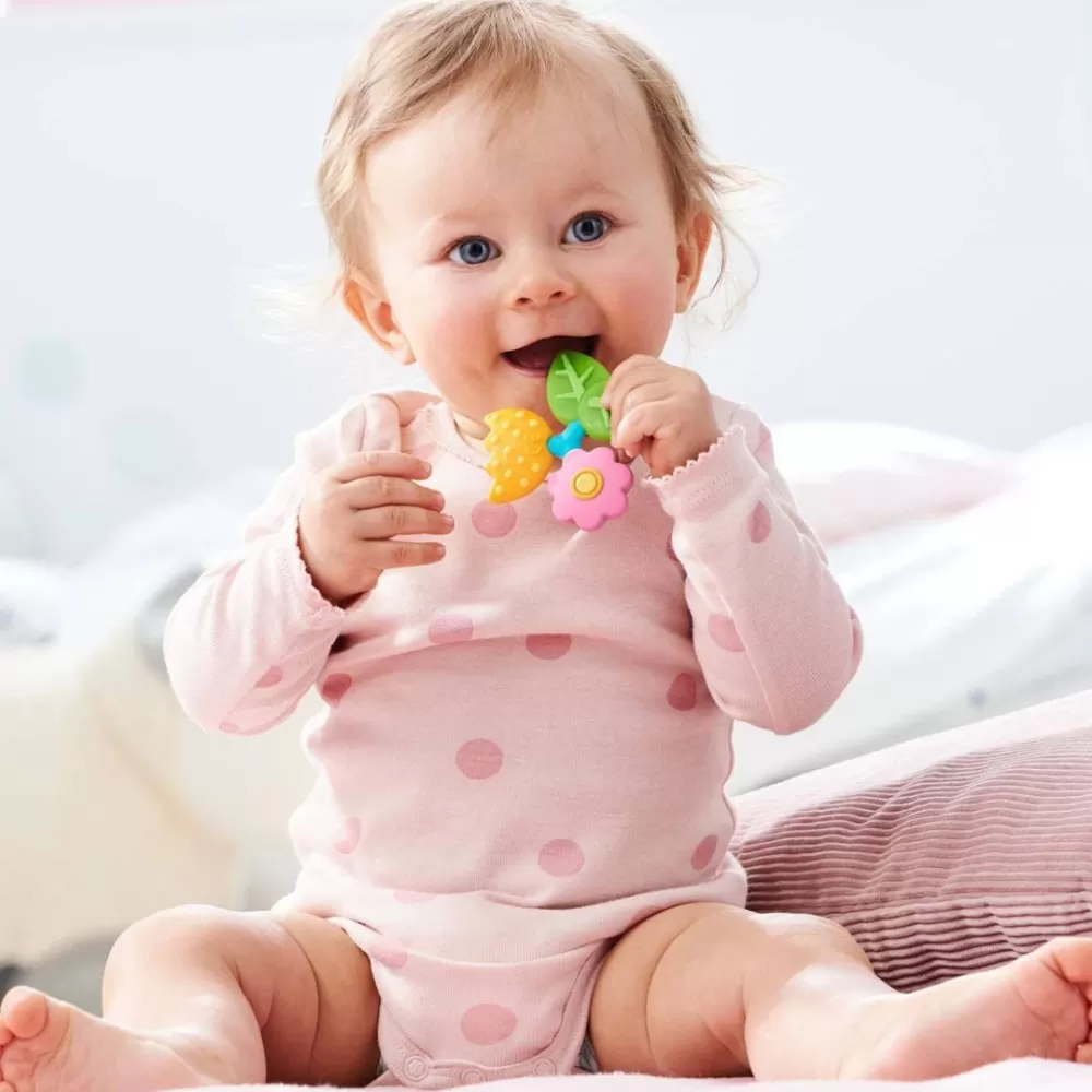 HABA Petal Silicone Teether & Clutching Toy< Grasping + Teething Toys