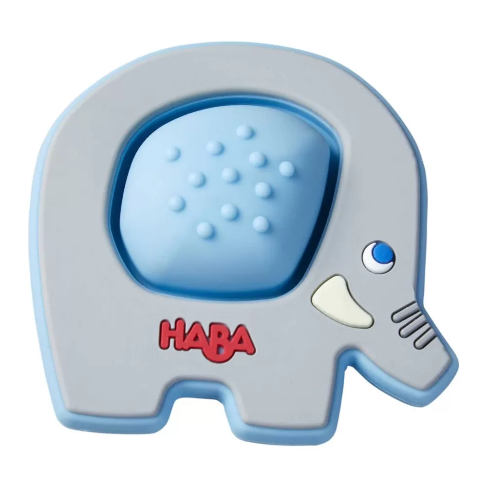 HABA Popping Elephant Silicone Teething Toy< Grasping + Teething Toys