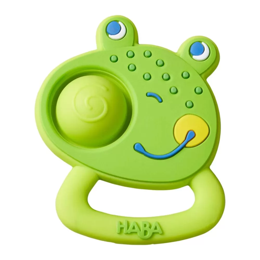 HABA Popping Frog Silicone Teething Toy< Grasping + Teething Toys