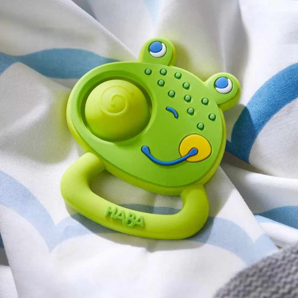 HABA Popping Frog Silicone Teething Toy< Grasping + Teething Toys