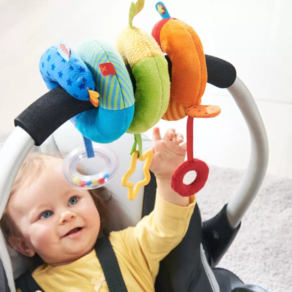 HABA Rainbow Activity Spiral Stroller Toy< Hanging Baby Toys + Mobiles