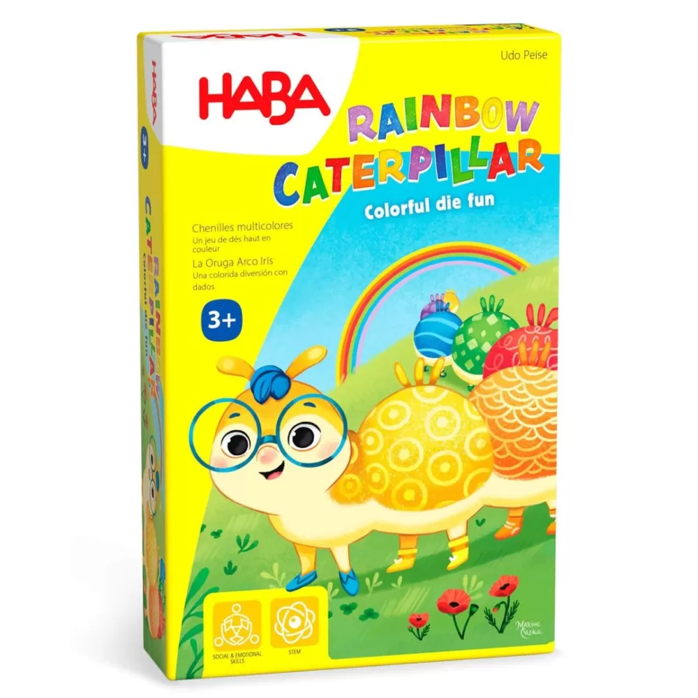 HABA Rainbow Caterpillar Arranging Game< Dexterity Games