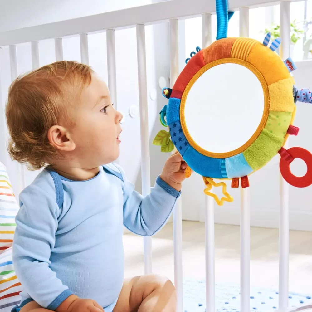 HABA Rainbow Discovery Mirror< Hanging Baby Toys + Mobiles