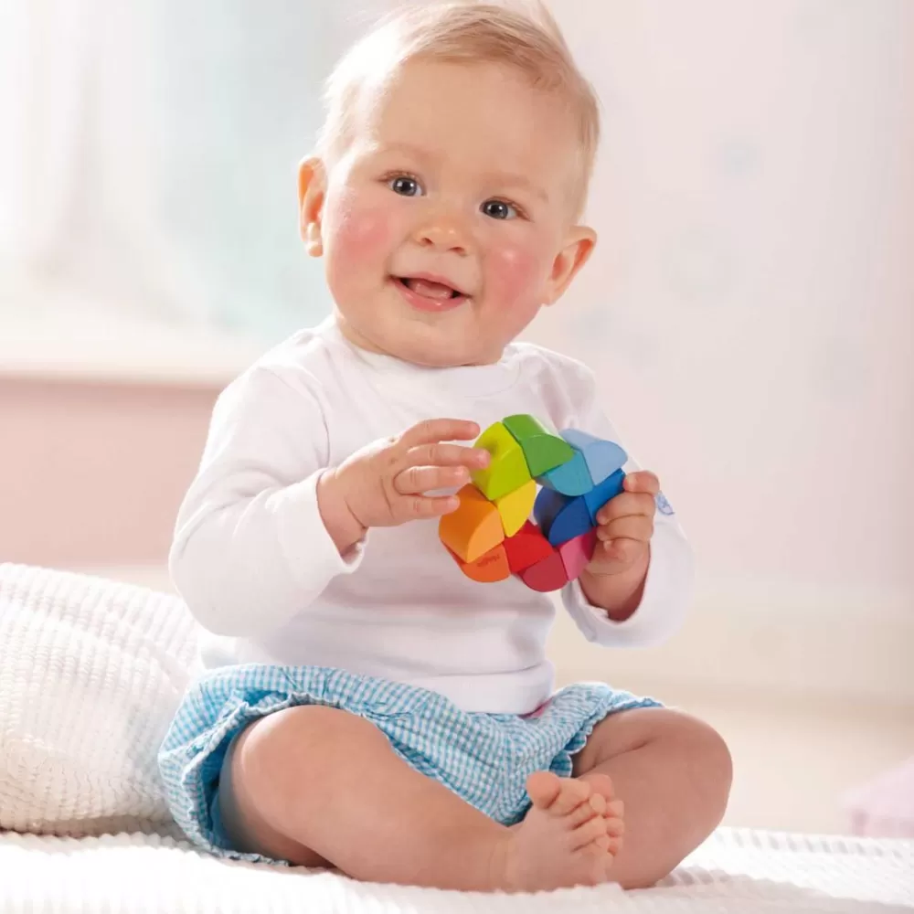 HABA Rainbow Ring Wooden Baby Fidget Toy< Grasping + Teething Toys