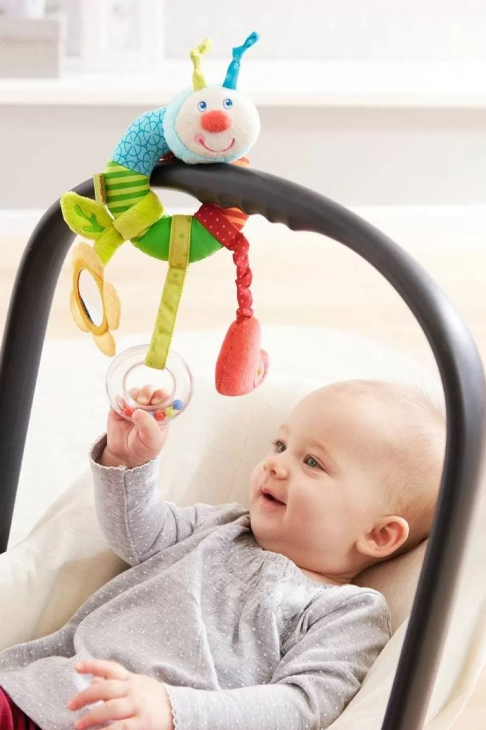 HABA Rainbow Worm Hanging Toy< Plush Baby Toys