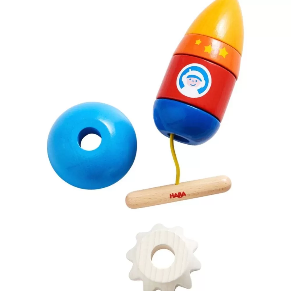 HABA Rocket 6 Piece Threading Toy< Lacing Toys + Motor Skills