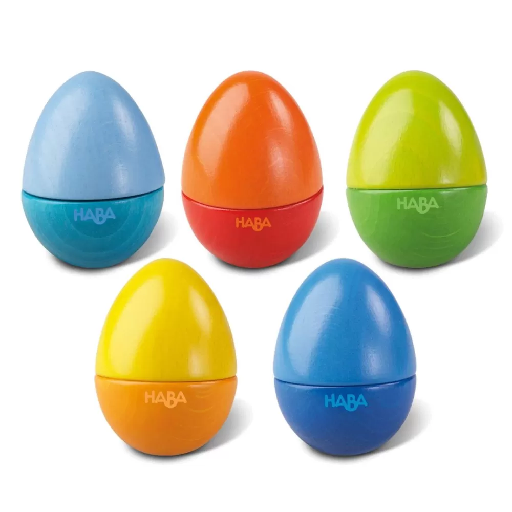 HABA Set Of 5 Wooden Musical Eggs< Musical Toys