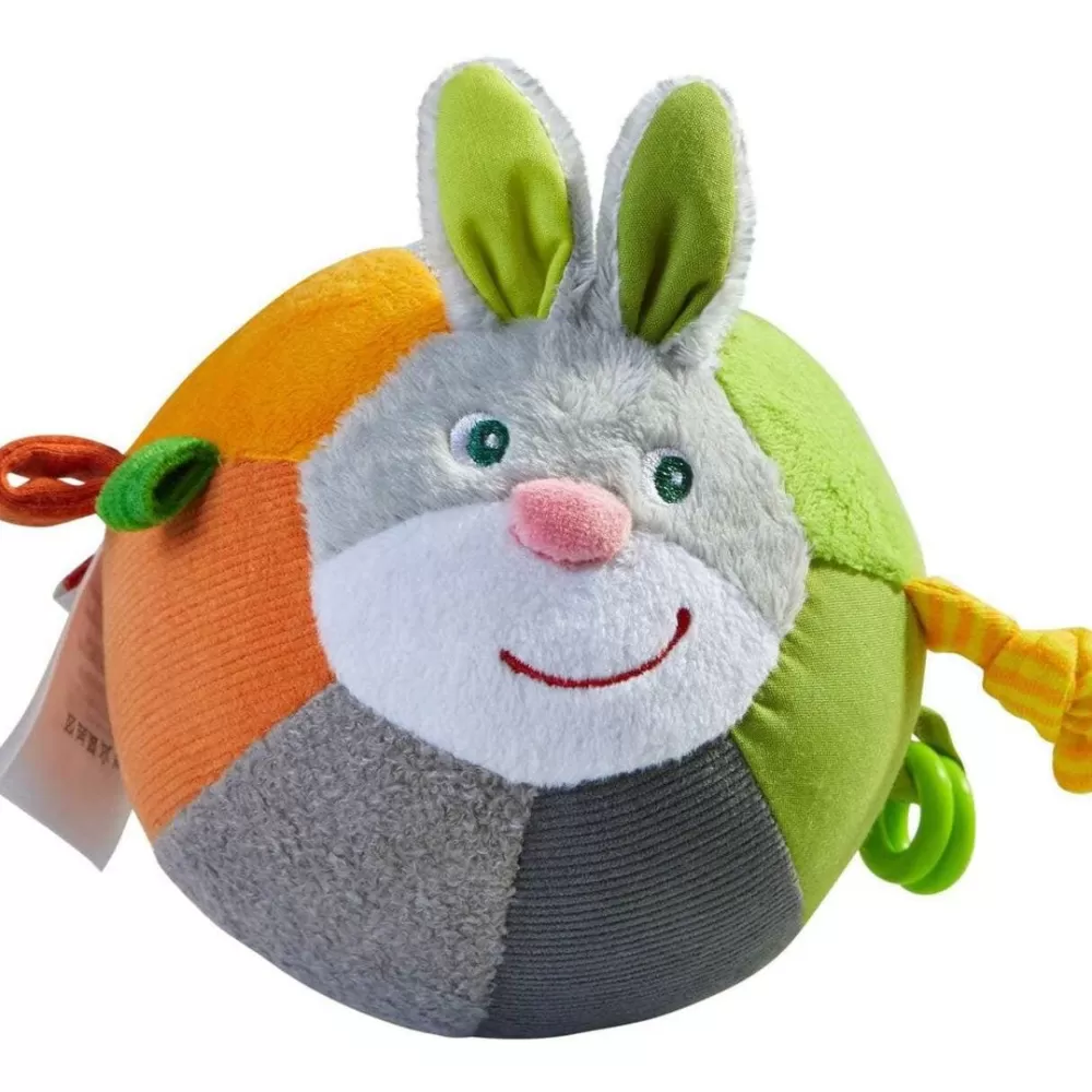 HABA Soft Bunny Ball With Rattling Effects< Plush Baby Toys