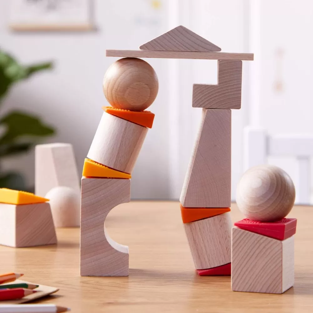 HABA Teetering Towers Wooden Blocks< Shape Sorters + Stacking Toys