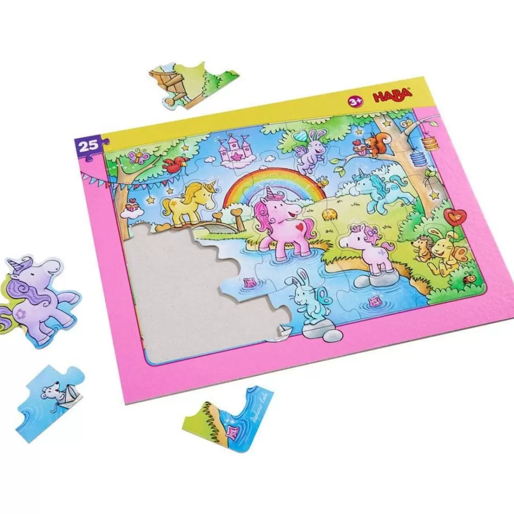 HABA Unicorn Glitterluck 25 Piece Frame Puzzle< Puzzles