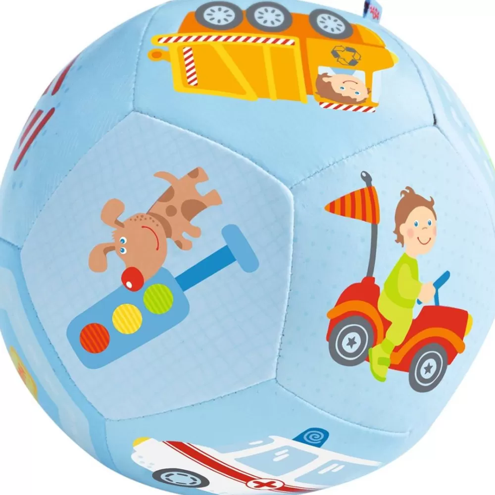 HABA World Of Vehicles 5 1/2" Soft Baby Ball< Plush Baby Toys